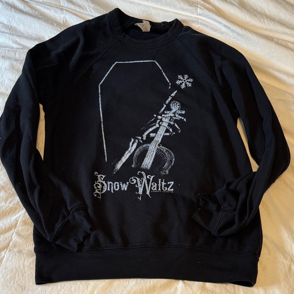 Lindsey Stirling- Snow Waltz Tour Black Crew Neck Sweatshirt
